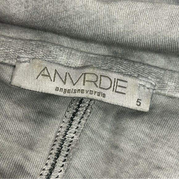 Angels Never Die Gray Graphic Print Long Sleeve Ruched Dress - Picture 10 of 14